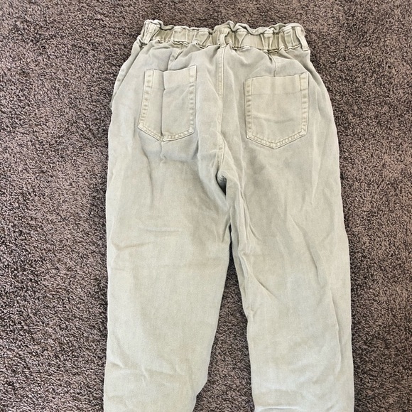 Bohme Kennedy Paperbag denim pants in olive - Picture 7 of 8